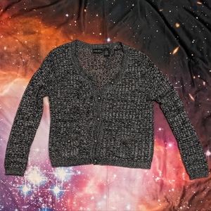 🌑 Dark Gray Yarn Art Knit Sweater Cardigan Size XL